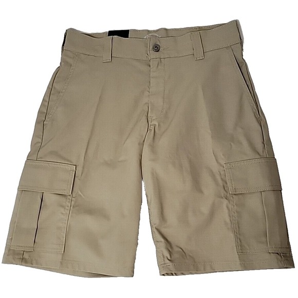 DICKIES Cargo Shorts Mens 31 Khaki Pleated Utility Pockets‎ Workwear Gorpcore - Picture 1 of 7